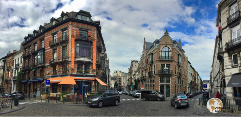 una calle de Le Sablon en Bruselas