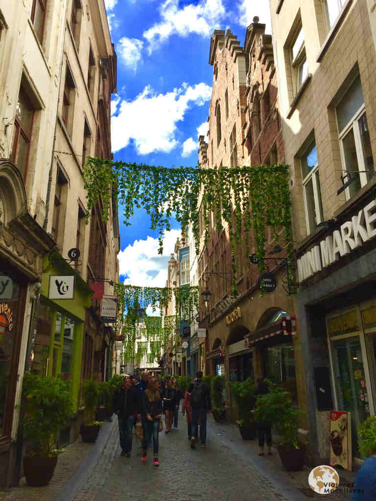 Calle del centro histórico de Bruselas