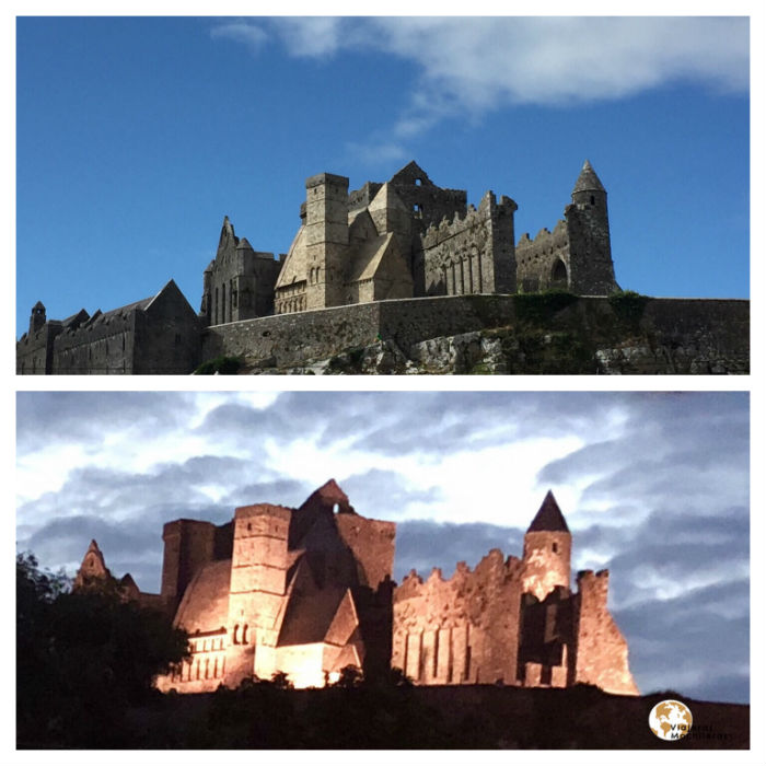 Rock of Cashel de día y de noche
